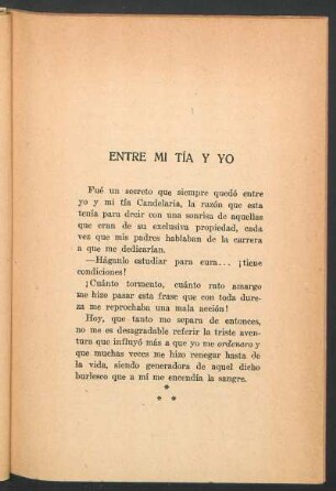 Entre mi tía y yo