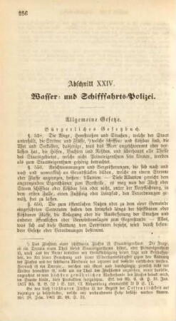 Abschnitt XXIV. Wasser- und Schifffahrts-Polizei