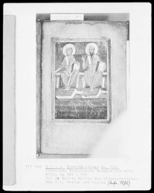 Lektionar, Epistolar des Erzbischofs Everger (981-999), fol. 4r: Die hll. Petrus und Paulus
