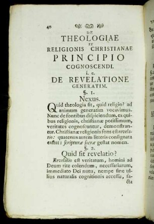 De Revelatione generatim.