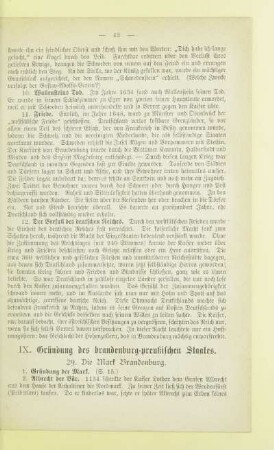 IX. Gründung des brandenburg-preußischen Staates