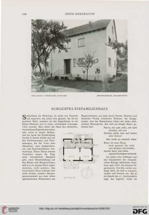 Schlichtes Einfamilienhaus