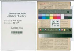 Entnazifizierung Paul Suerder , geb. 09.02.1912 (Techn.Angestellter)
