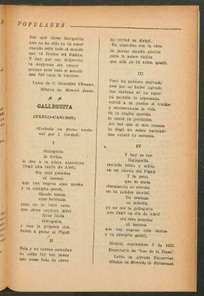 Galleguita : (Tango-canción)