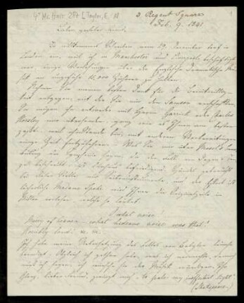 Brief von Edward Taylor an Louis Spohr