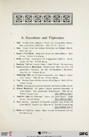Porzellane und Töpfereien (Nr. 1-179)