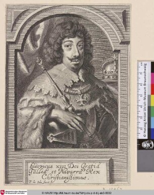 Ludovicus XIII Dei Gratia Gallia et Navarra Rex Christianissimus.