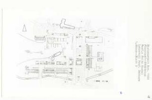 Städtebau Flechtorf (Diplomarbeit bei Kurt Dübbers): Grundriss Ebene 1, 1:500