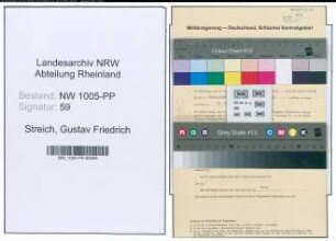 Entnazifizierung Gustav Friedrich Streich , geb. 11.11.1906 (Druckerei-Betriebsleiter)
