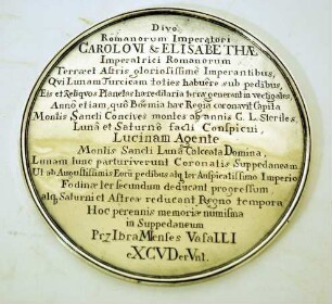Replik der Rückseite der Großen Pribramer Medaille