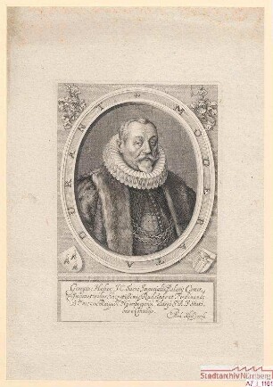 Georg Heher, Jurisconsultus, Hofpfalzgraf, Rat der Kaiser Rudolph und Ferdinand II., Ratskonsulent in Nürnberg, Berater mehrerer Stände des Reichs