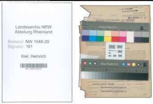 Entnazifizierung Heinrich Kiel , geb. 02.02.1892 (Beamter)