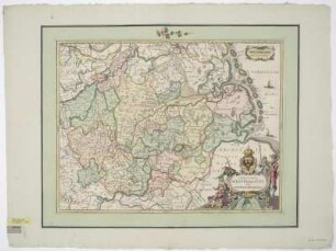 Karte von dem Niederrheinisch-Westfälischen Reichskreis, 1:750 000, Kupferstich, um 1650