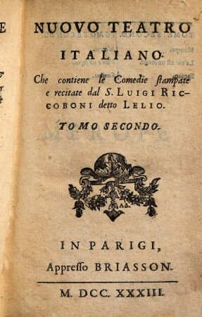 Nouveau théatre italien, 2