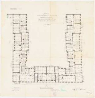 Siedlung Haeselerstraße, Berlin-Charlottenburg: Block 15, Haeselerstraße 7d-17c: Grundriss 1. und 2.OG 1:100