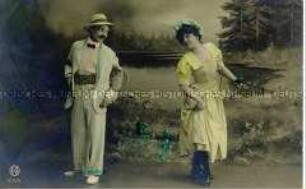 Tennisspieler mit Frau
