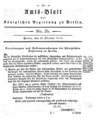 No. 35, 13. Oktober 1819