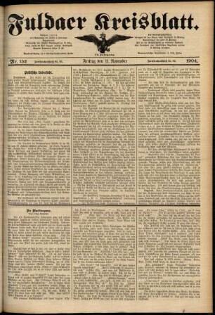 Ausgabe vom Freitag, den 11. November 1904.