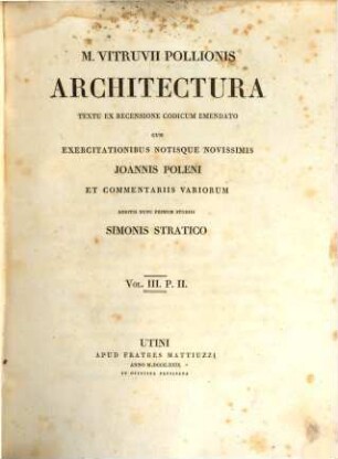 M. Vitruvii Pollionis Architectura. 3,2