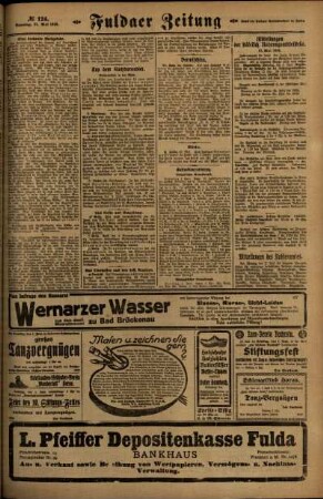 Zweite Ausgabe vom Samstag, den 31. Mai 1919.