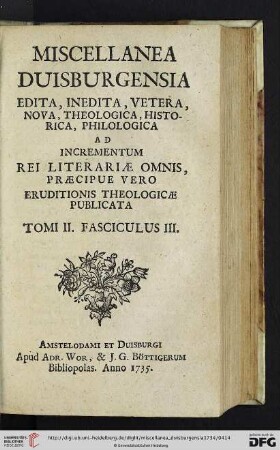 Tomi II. Fasciculus III.