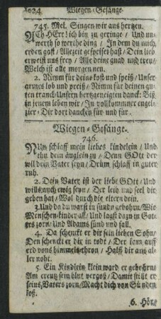 Wiegen-Gesänge.