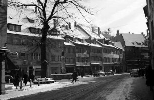 Freiburg: Oberlinden, Blick von der Salzstraße