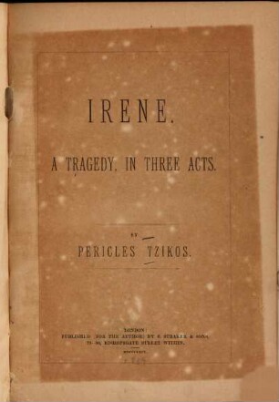 Irene : A tragedy in 3 acts