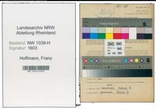Entnazifizierung Franz Hoffmann , geb. 03.09.1892 (Haendler)