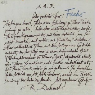 Brief an Eduard Fuchs