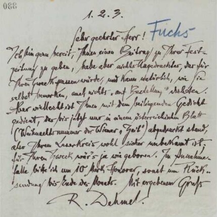 Brief an Eduard Fuchs