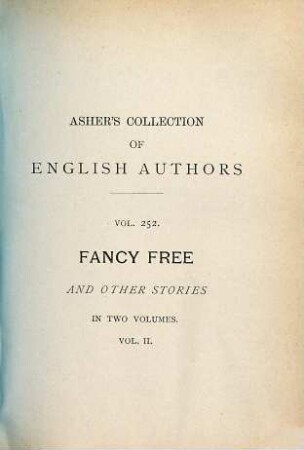Fancy free and other stories, 2
