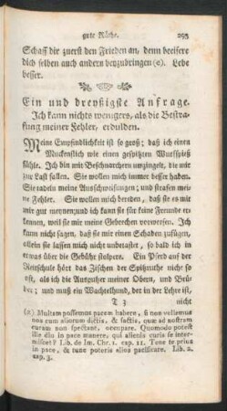 Ein und dreyßigste Anfrage - Vierzigste Anfrage