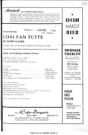 Cosi fan tutte! (So treibt es jede)
