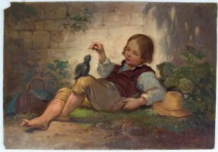 Vorstudie zum Gemälde "Der Schulgänger"