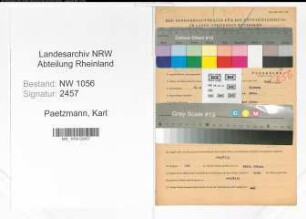 Entnazifizierung Karl Paetzmann , geb. 08.04.1895 (Arbeiter)