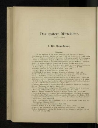 Das spätere Mittelalter. 1300 - 1500.