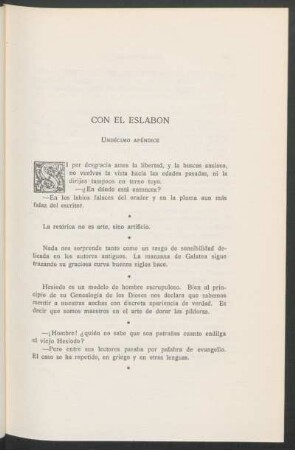 Con el eslabón : (Undécimo apéndice)