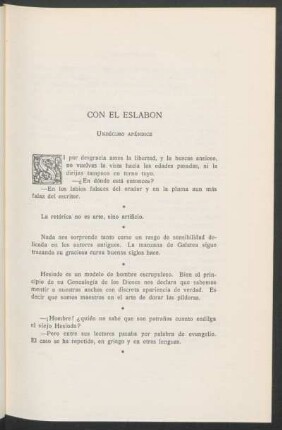 Con el eslabón : (Undécimo apéndice)