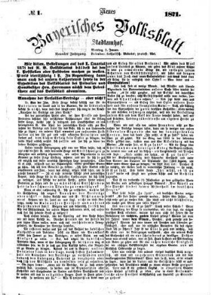 Neues bayerisches Volksblatt. 1871, 1 - 6
