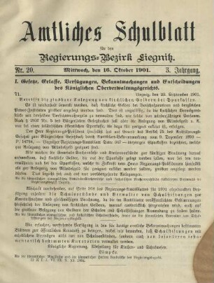 3. 1901, Nr. 20 (16. Oktober)