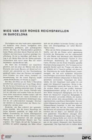 4: Mies van der Rohes Reichspavillon in Barcelona