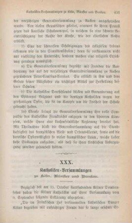 431-433 Katholiken-Versammlungen zu Köln, Münster und Breslau