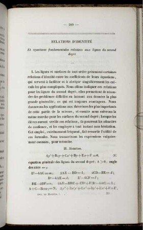 Relations d´identité.