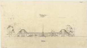 Gsaenger, Gustav; München; Ausstellungshalle - Variante Südseite (Ansicht)