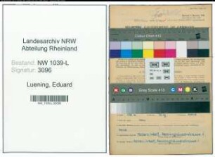 Entnazifizierung Eduard Luening , geb. 12.03.1911 (Fabrikant)