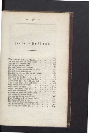 Lieder-Anfänge