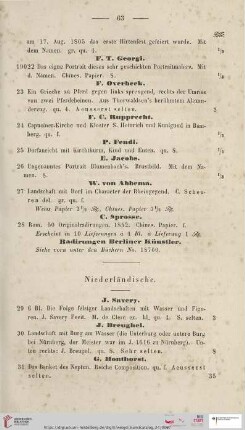 Niederländische (Nr. 29 - 50)