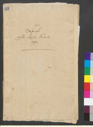 Alter Umschlag "Juli, August, September 1797."