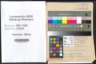 Entnazifizierung Maria Hommer , geb. 15.03.1898 (Lehrerin)